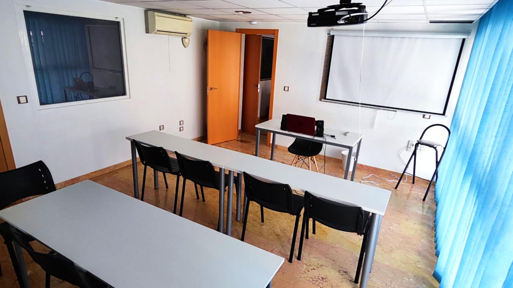 Aula con proyector
